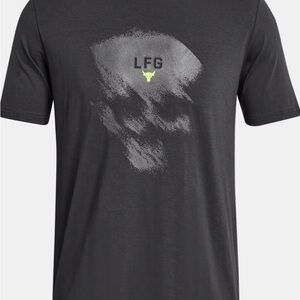 New UNDER ARMOUR PROJECT ROCK GREY/GREEN LFG TSHIRT 1380961-010 SIZE rare